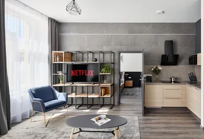 Gym | Fancy apartment with air conditioning in CORU House