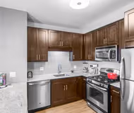 Fully equipped kitchen at West Hubbard #1701 Serviced Apartment, River North