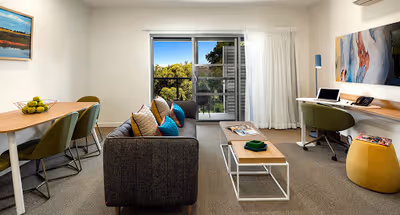 Simplistic living area in Quest Griffith