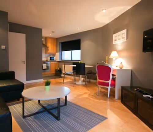 living space at Temple Bar apartment