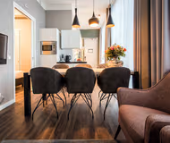 Bright living room at Amsterdam Noord Serviced Apartment, Noord