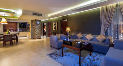 Living room at Prince Hmoud Street Apartments