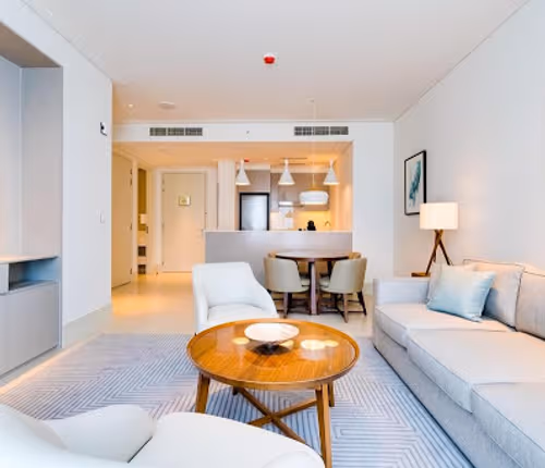 Living area at Al Tahani Street Serviced Apartment