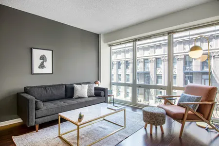 Living area at W. Washington Street #2503 Serviced Apartment, The Loop