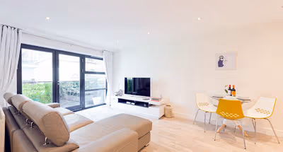 Living room at Temple Bar Apartment