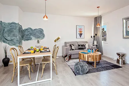 Living room at Pedrera Atic