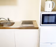 Stunning living area in Omori Apartments