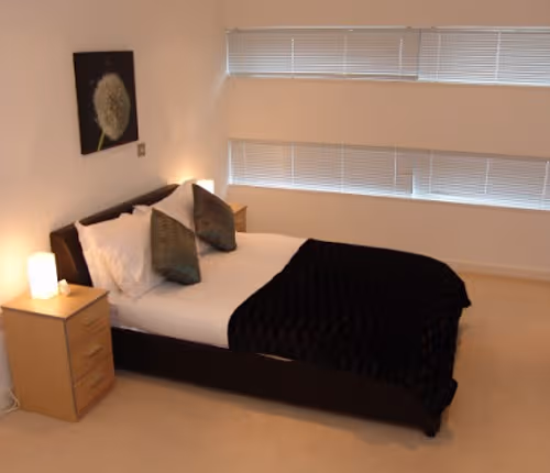 Bedroom at Media City Apartments in Salford Manchester