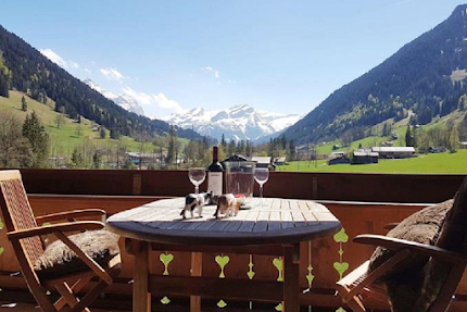 Top Floor Gstaad Velvet Luxury Chalet Next to Cross Country Ski Trail
