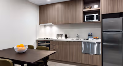 Fully equipped kitchen at Quest Innaloo