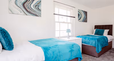 Bedroom at Elthorne Luxury Apartments