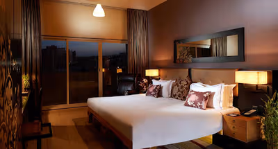 Luxury bedroom at Discovery Garden Street Serviced Apartments, Discovery Garden