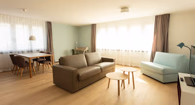 Living area at Zurich Downtown Serviced Apartments