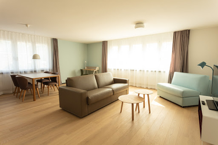 Living area at Zurich Downtown Serviced Apartments