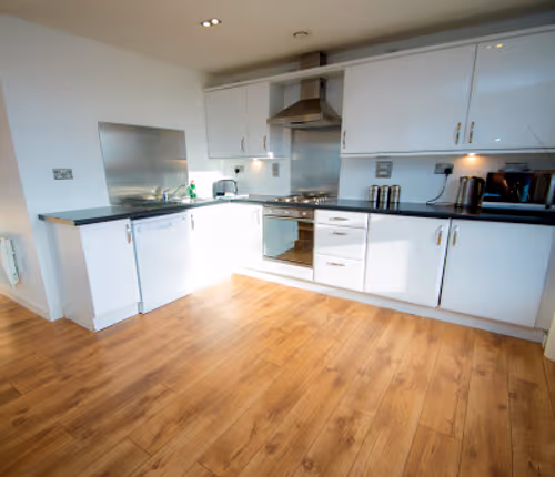 Fully equipped kitchen at Western Harbour Midway Edinburgh