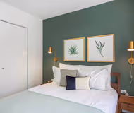 Bedroom at W. Randolph Street #2020 Serviced Apartment, The Loop