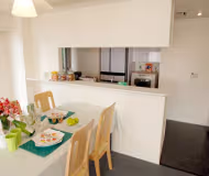 Simplistic living area in Nagasaka Serviced Apartment