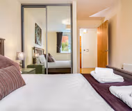 Open plan bedroom at The Class Place