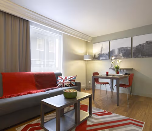 Living room at Covent Garden apartment