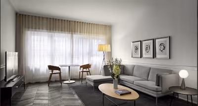 Living area at Rittenhouse Square