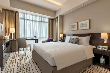 Stunning living area in Citadines Salcedo Makati