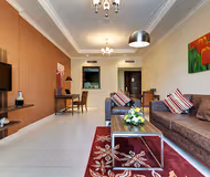 Stunning living area in Dubailand Serviced Apartments, Dubai Land
