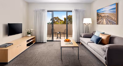 Stunning living area in Quest Geelong