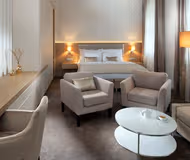 Luxury bedroom at Sulekova Serviced Apartment