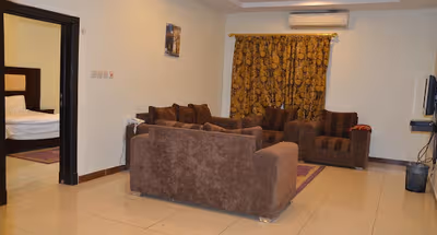 Living area at Ibn Taymeeyah Road Serviced Apartment