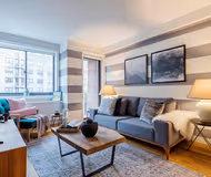 Spacious living area at West 15th Street Furnished Apartment, Chelsea
