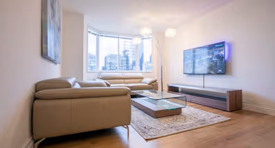 living space at Midtown East apartment