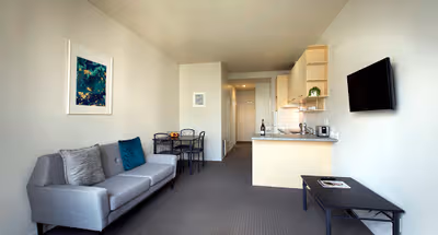 Living area at Quest on Eden