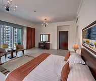 Luxury bedroom at Al Emreef Street Serviced Apartments, Dubai Marina