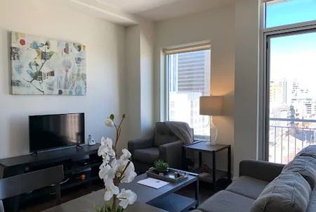 Living area at Downtown apartment