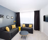 Bright living area at Manchester Piccadilly Aparthotel