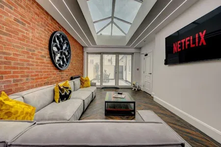 Spacious living area at Swish luxury apartments