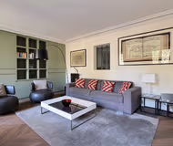 Comfy living area at Boulevard de La Tour Maubourg Serviced Apartment, Palais-Bourbon