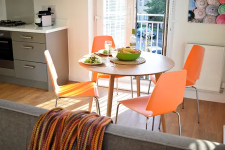 Living area at Westlake Apartments