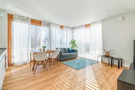 Living area at Short Term Rentals apartment