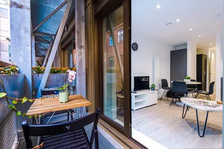 Simplistic living room in Serviced Apartments in Manchester Piccadilly