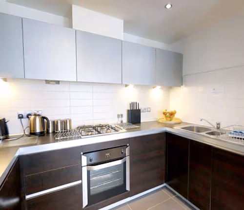 Fully equipped kitchen at Pepys Court