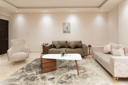 Living area at New Cairo City Serviced Apartment