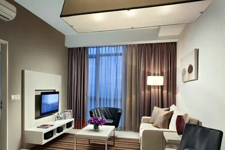 Stunning living area in Citadines Uplands Kuching