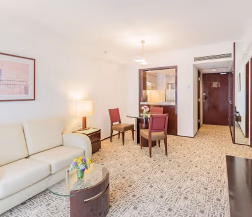 Living area at Cheong Tat Road Serviced Apartment, Chek Lap Kok