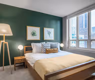 Luxury bedroom at North Wabash Street #1607 Serviced Apartment, Gold Coast
