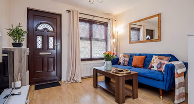 Living area at Underwood Road Apartment in Woodford