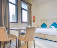 Master bedroom at Lincoln Park Serviced Apartment, Al Barsha