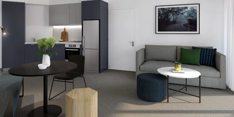 Stunning living area in Quest New Quay