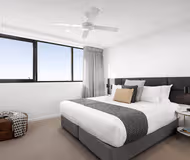 Luxury bedroom at Hercules Street Serviced Apartments