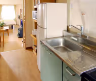 Stunning living area in Kannai Apartments